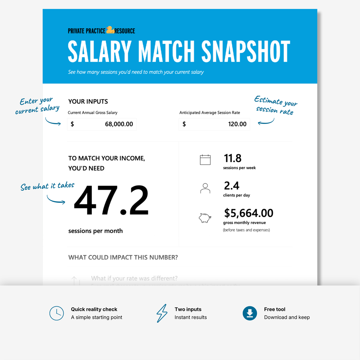 Free Salary Match Snapshot